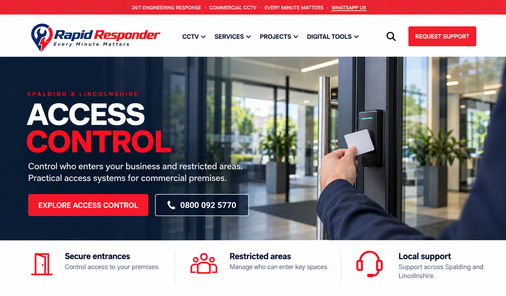 Commercial card-reader access system